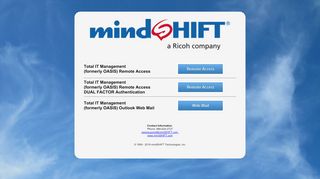 
                            4. mindSHIFT's Total IT Management Web Portal - Mindshift Login