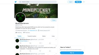 
                            4. MinePocket Servers (@MinePocket) | Twitter - Minepocket Sign Up