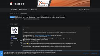 Mining - CLDmine - get free dogecoin - login daily get more - mine ... - Cldmine Login