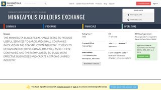 
                            7. Minneapolis Builders Exchange - GuideStar Profile - Minneapolis Builders Exchange Portal