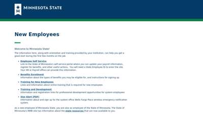Minnesota State - New Employees