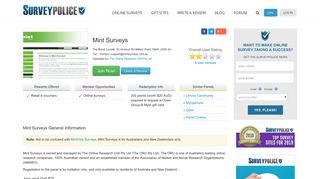 
                            5. Mint Surveys Ranking and Reviews – SurveyPolice - Mint Surveys Portal