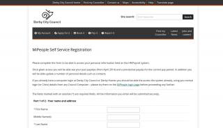 
                            2. MiPeople Self Service Registration | Derby City Council - Derby City Council Remote Portal
