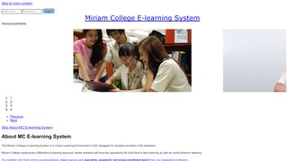 
                            4. Miriam College E-learning Management System - Mce Vle Portal