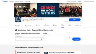 
                            4. Mississippi Valley Regional Blood Center Jobs and Careers ... - Mississippi Valley Regional Blood Center Portal
