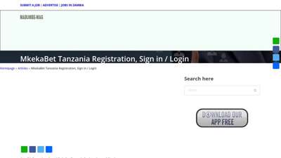 
                            5. MkekaBet Tanzania Registration, Sign in / Login 2020/2021 ...
