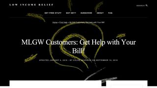 
                            9. MLGW Customers: Get Help with Your Bill! - Low Income Relief - Mlgw Portal Payment Arrangement