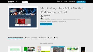 
                            7. MMI PEOP - Yumpu - Mmi Holdings Peoplesoft Login