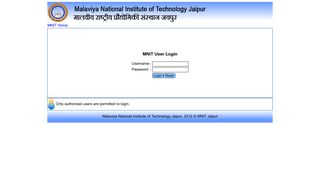 
                            2. MNIT : User Login - MNIT Jaipur - Mnit Student Portal