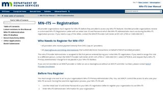 
                            4. MN−ITS Registration - Minnesota Department of - Mn Its Provider Portal