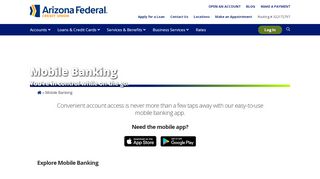 
                            4. Mobile Banking | Arizona Federal Credit Union - Arizona Federal Credit Union Portal