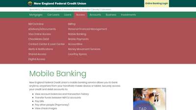 Mobile Banking - NEFCU (New England Federal Credit Union)