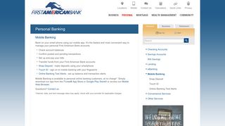 
                            7. Mobile Banking, Online Banking | First American Bank | New ... - First American Bank Online Banking Portal