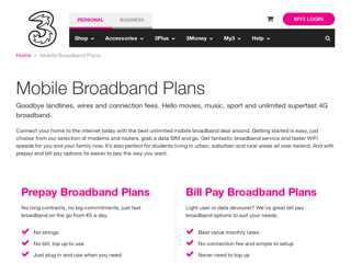 
                            7. Mobile Broadband Plans - three.ie