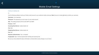 
                            2. Mobile Email Settings - Charter Net Email Portal Official Web Page