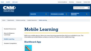 
Mobile Learning | CNM  
