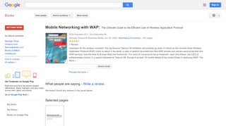 
                            7. Mobile Networking with WAP: The Ultimate Guide to the ... - Sonera Hosted Mail Portal
