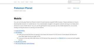 
                            5. Mobile | Pokemon Planet - Pokemon Planet Sign Up