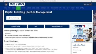
                            2. Mobile Ticket Management | Houston Astros - MLB.com - My Astros Tickets Portal Page