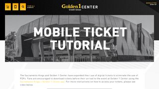 
                            6. Mobile Ticket Tutorial | Golden 1 Center - Sacramento Kings Portal