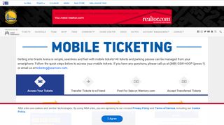 
                            4. Mobile Ticketing | Golden State Warriors - NBA.com - My Warriors Account Portal