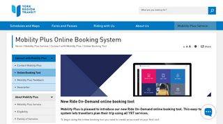 
                            6. Mobility Plus Online Booking System - YRT - Yrt Mobility Plus Portal