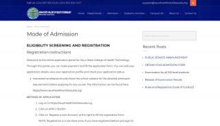
                            3. Mode of Admission - College of Health Technology - Osun State College Of Health Technology Portal