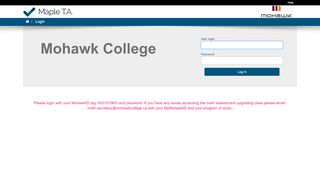 
                            7. Mohawk College - Login - Mohawk College Portal