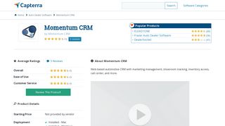 
                            6. Momentum CRM Reviews and Pricing - 2020 - Capterra - Momentum Crm Dealer Login