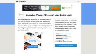 
                            1. Moneybee [Payday / Personal] Loan Online Login - CC Bank - Www Moneybee Com Portal