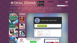 
                            1. Monster High Avatar Creator - Doll Divine - Monster High Games Portal