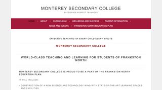 
                            5. Monterey Secondary College – Excellence Respect Teamwork - Mornington Secondary College Compass Portal