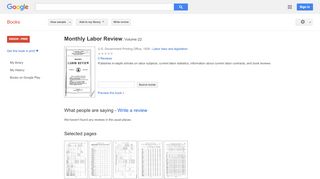 
Monthly Labor Review  
