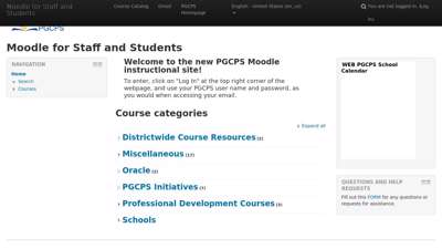 Moodle for Staff and Students - PGCPS