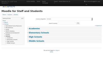 Moodle for Staff and Students: Schools - PGCPS