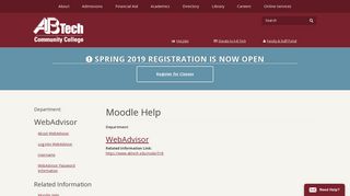 
                            6. Moodle Help | WebAdvisor | Asheville-Buncombe ... - A-B Tech - Abtech Moodle Portal