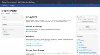 
                            9. Moodle Portal - West London College - West Thames College Moodle Portal