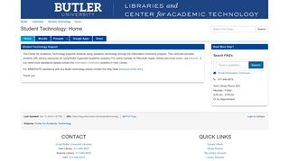 Moodle - Student Technology - LibGuides at Butler University