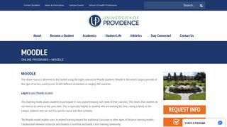 
Moodle | University of Providence, Great Falls, MT  
