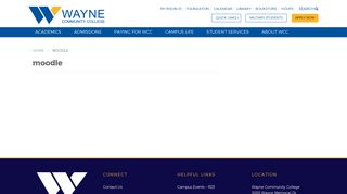 
                            2. moodle - Wayne Community College | Goldsboro, NC - Wayne Community College Moodle Portal