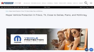 
                            8. Mopar Vehicle Protection in Frisco, TX, Close to Dallas, Plano - Mopar Protection Plan Portal