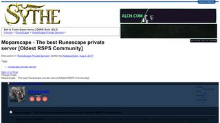 Moparscape - The best Runescape private server [Oldest RSPS ... - Moparscape Portal