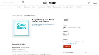 
                            6. Morgan Stanley Dean Witter Private Client Services - HBR Store - Morgan Stanley Dean Witter Portal