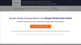 
Morgan Stanley Perks at Work  
