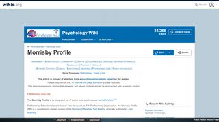 
Morrisby Profile | Psychology Wiki | Fandom  
