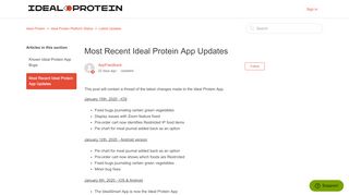 Most Recent IdealSmart App Updates – Ideal Protein - Www Idealprotein Com Portal