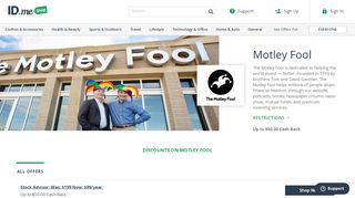 
Motley Fool Discounts | ID.me Shop  
