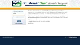 
                            4. Moto Mart Rewards - Award Central - Motomart Employee Login