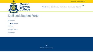 
                            2. Mount Carmel College » Staff and Student Portal - Mount Carmel Online Portal