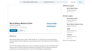 
                            7. Mount Nittany Medical Center | LinkedIn - Mount Nittany Connect Portal